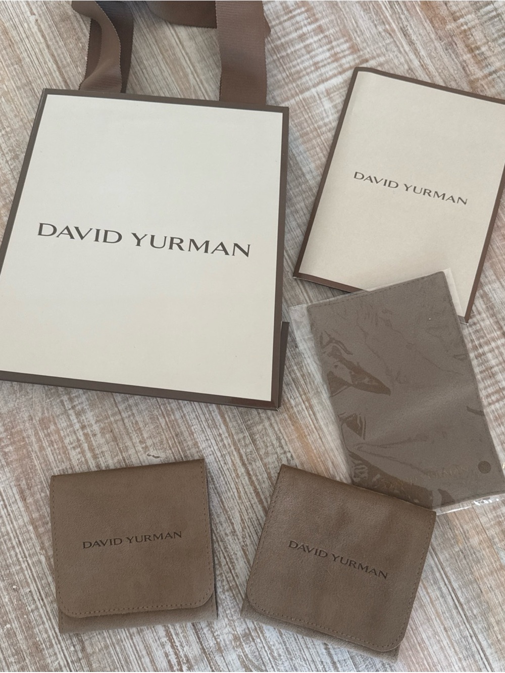 David Yurman Jewelry Packaging Bundle Pouches, Gift Bag, Cloth